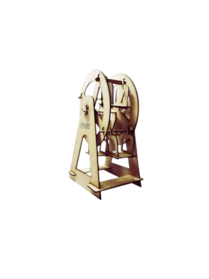 Fully assembled wooden Ferris wheel from Green Robot Tech, designed for hands-on STEAM learning and eco-conscious play