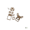 Wooden mechanical claw component from Green Robot Tech’s DIY robotics kit, made for STEAM learning activities