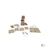 Unassembled parts of the DIY pneumatic lift kit by Green Robot Tech, promoting creativity and eco-friendly STEAM learning